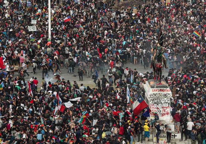 Une manifestation à Santiago, le 4 novembre 2019.