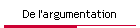 De l'argumentation